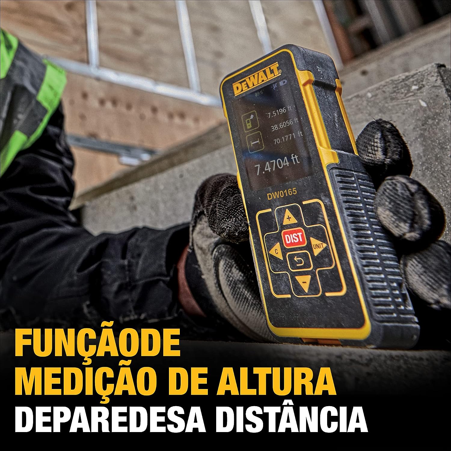 Trena A Laser Medidor Profissional 50 Metros Dewalt Dw0165n Facilita