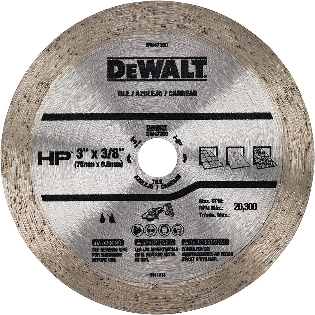 Disco Diamantado 3pol 76X9,5MM Para Cerâmica Dw47350 Dewalt