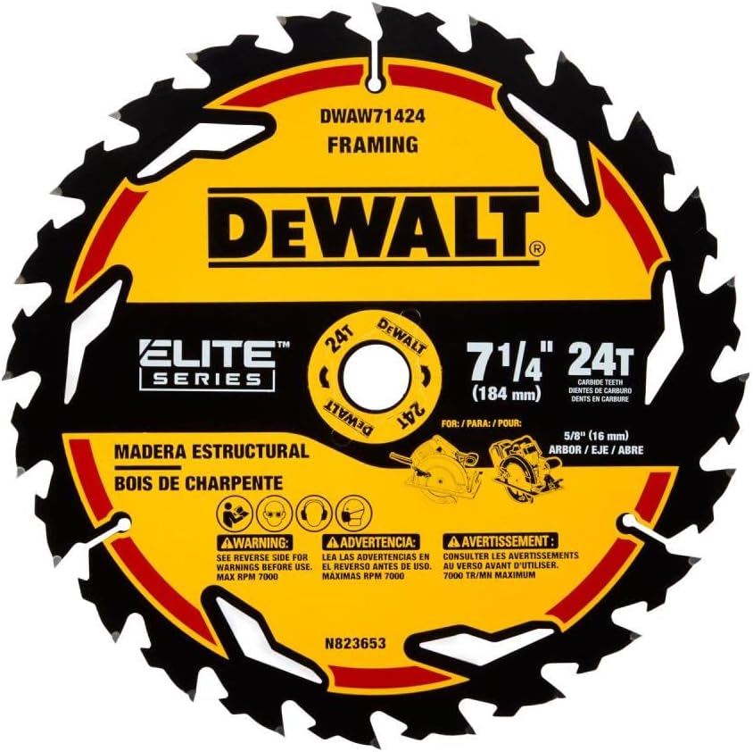 DISCO SERRA CIRCULAR ELITE SERIE 24D 184mm 7.1/4" DWAW71424 DEWALT