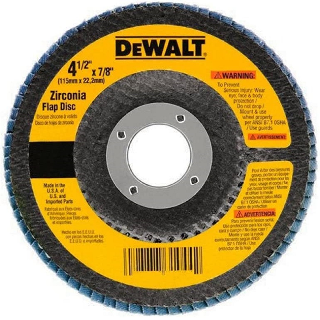 Kit 05 Disco Flap Fibra 4.1/2 Pol Grão 40 Dw8307-ar Dewalt