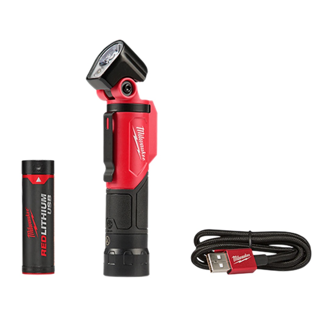 LANTERNA ARTICULADA À BATERIA RECARREGÁVEL USB 500 LUMENS 2113-21 MILWAUKEE 