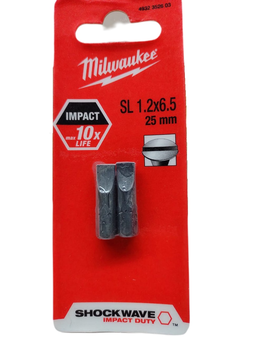 BIT FENDA 1/2 X 25MM COM 02 PEÇAS 4932 3526 03 MILWAUKEE