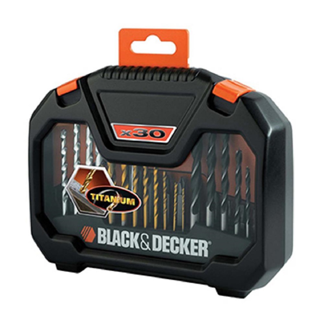 Kit de Brocas e Bits 30 Peças Estojo A7183 XJ Black+Decker