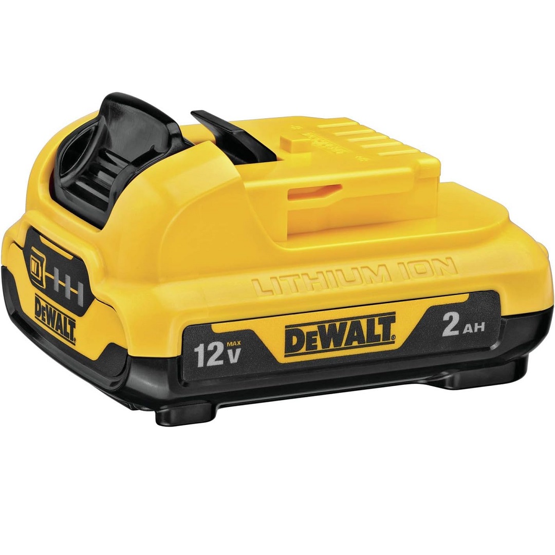 Bateria íon lítio 12V MAX 2,0Ah c/ visor carga DCB122 Dewalt