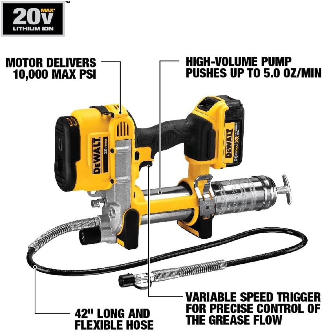 ENGRAXADEIRA A BATERIA 20V MAX 1000PSI 400g DCGG571 B DEWALT - Facilita ...