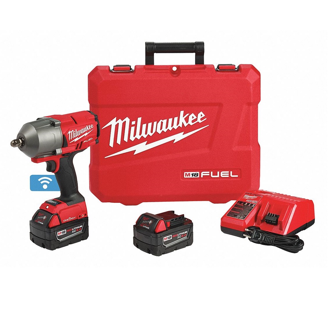 KIT CHAVE DE IMPACTO 1/2" À BATERIA 18V M18 FUEL ONE KEY 2862-22 MILWAUKEE