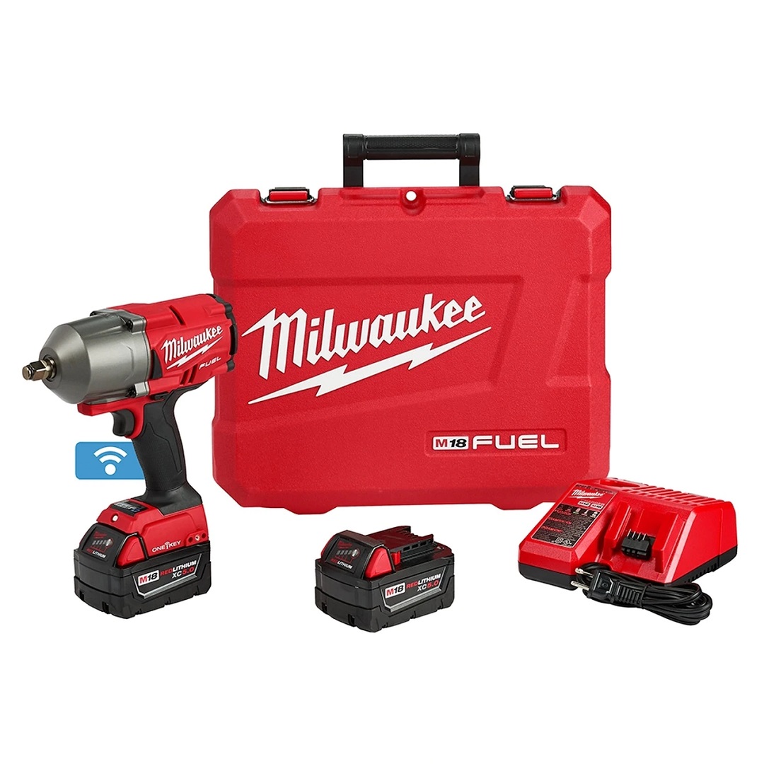 KIT CHAVE DE IMPACTO 1/2" À BATERIA 18V FUEL ONE KEY 2863-22 MILWAUKEE