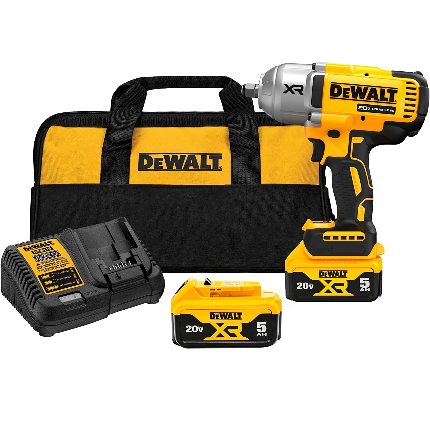 Kit Chave de Impacto 1/2" 20V Brushless 1898Nm DCF900 DEWALT