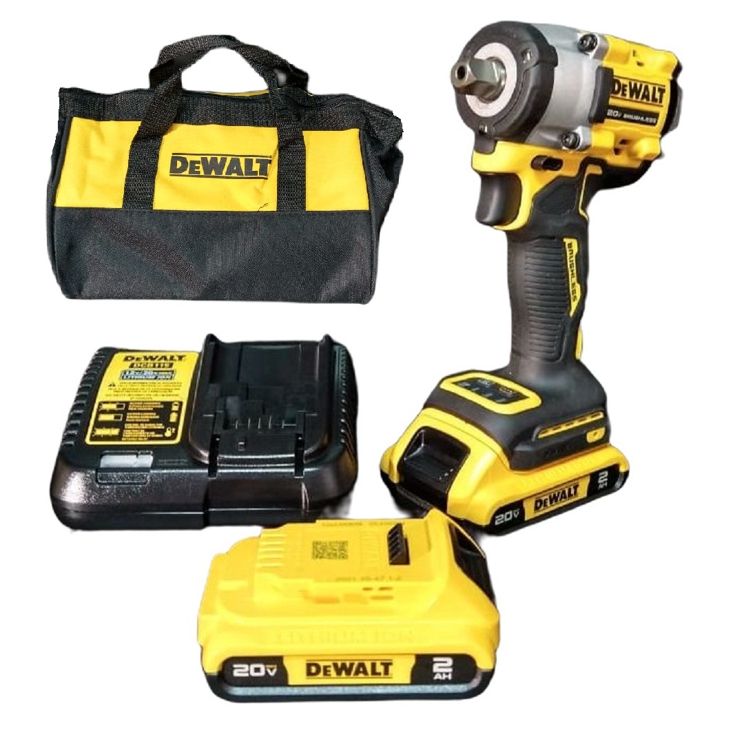 Kit Chave Impacto 1/2 20v Brushless Atomic DCF922D2 Dewalt