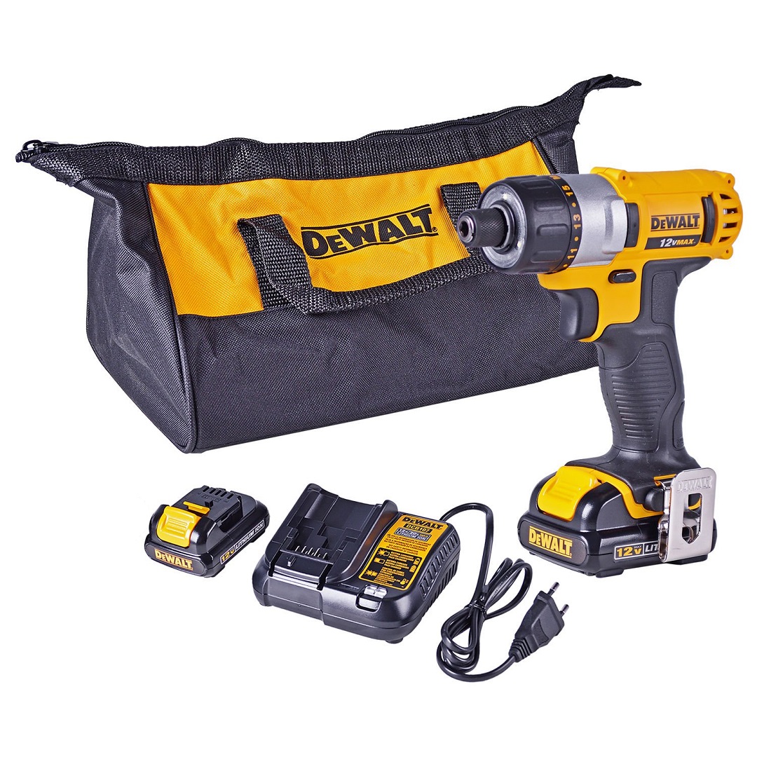 Kit Parafusadeira 1/4" à bateria 12V DCF610S2 BR DEWALT