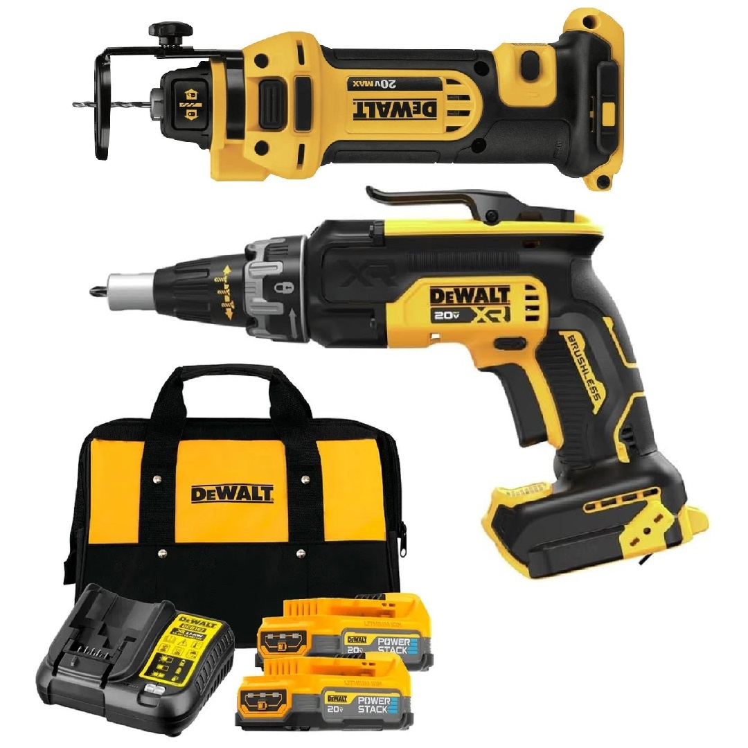 Kit Drywall Parafusadeira DCF630 + Cortador Dcs551 Dewalt