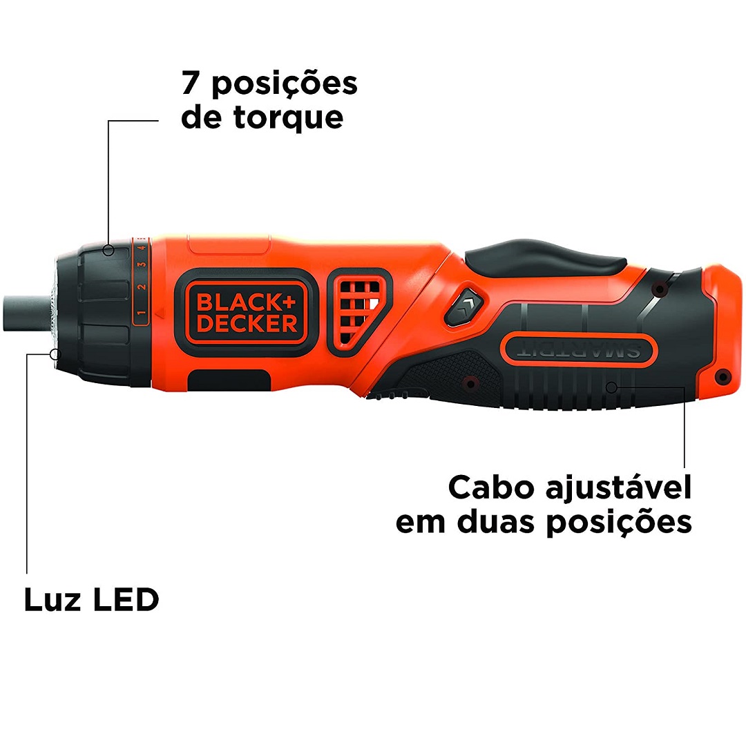 Parafusadeira Bateria 1 4 Acess rios BDCS36F BLACK DECKER