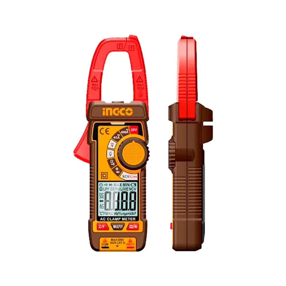 Alicate Amperímetro Digital True RMS 400A600V INGCO DCM62002 