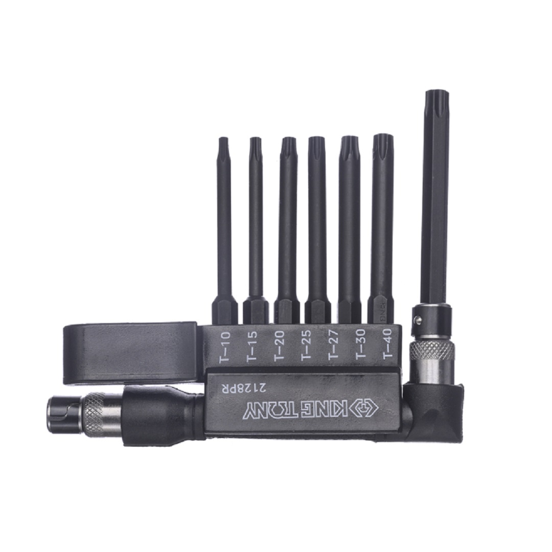 Kit Chave Soquete 1/4" com 07 Bits tipo Torx 2128PR KING TONY