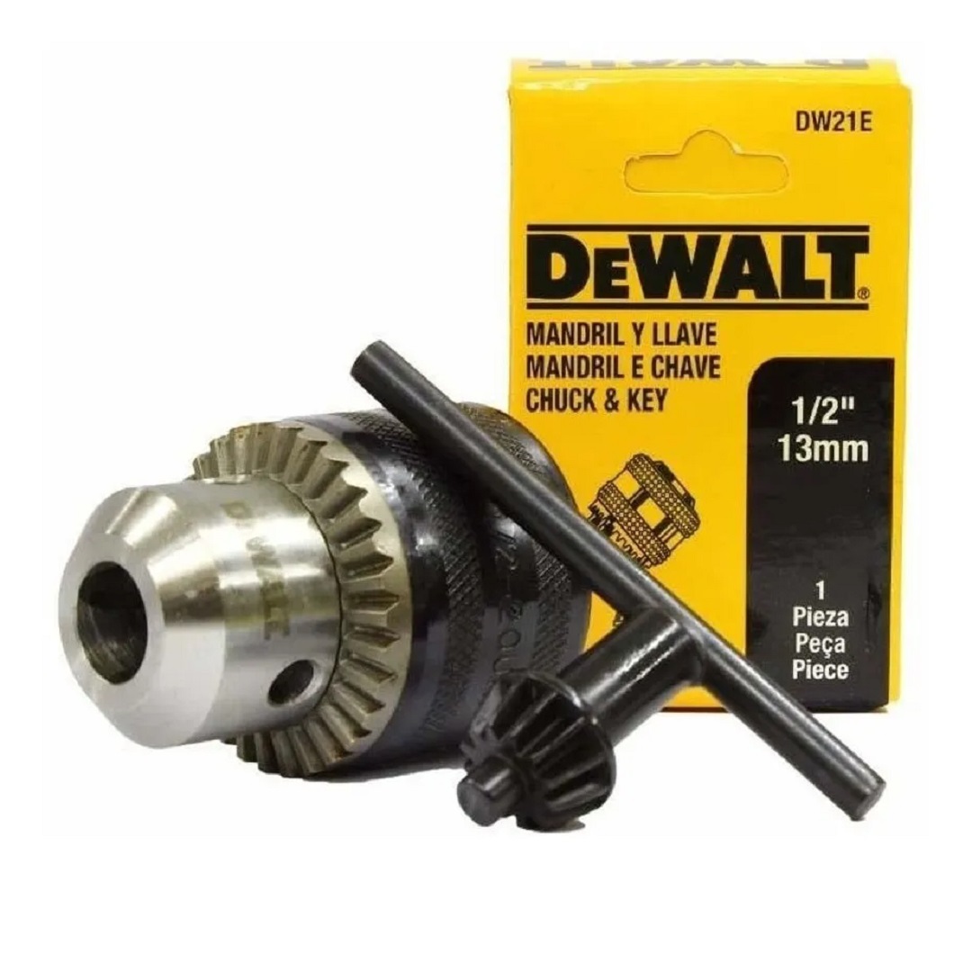 Mandril 1/2" 13mm 20F Com Chave Universal Dw21E DEWALT