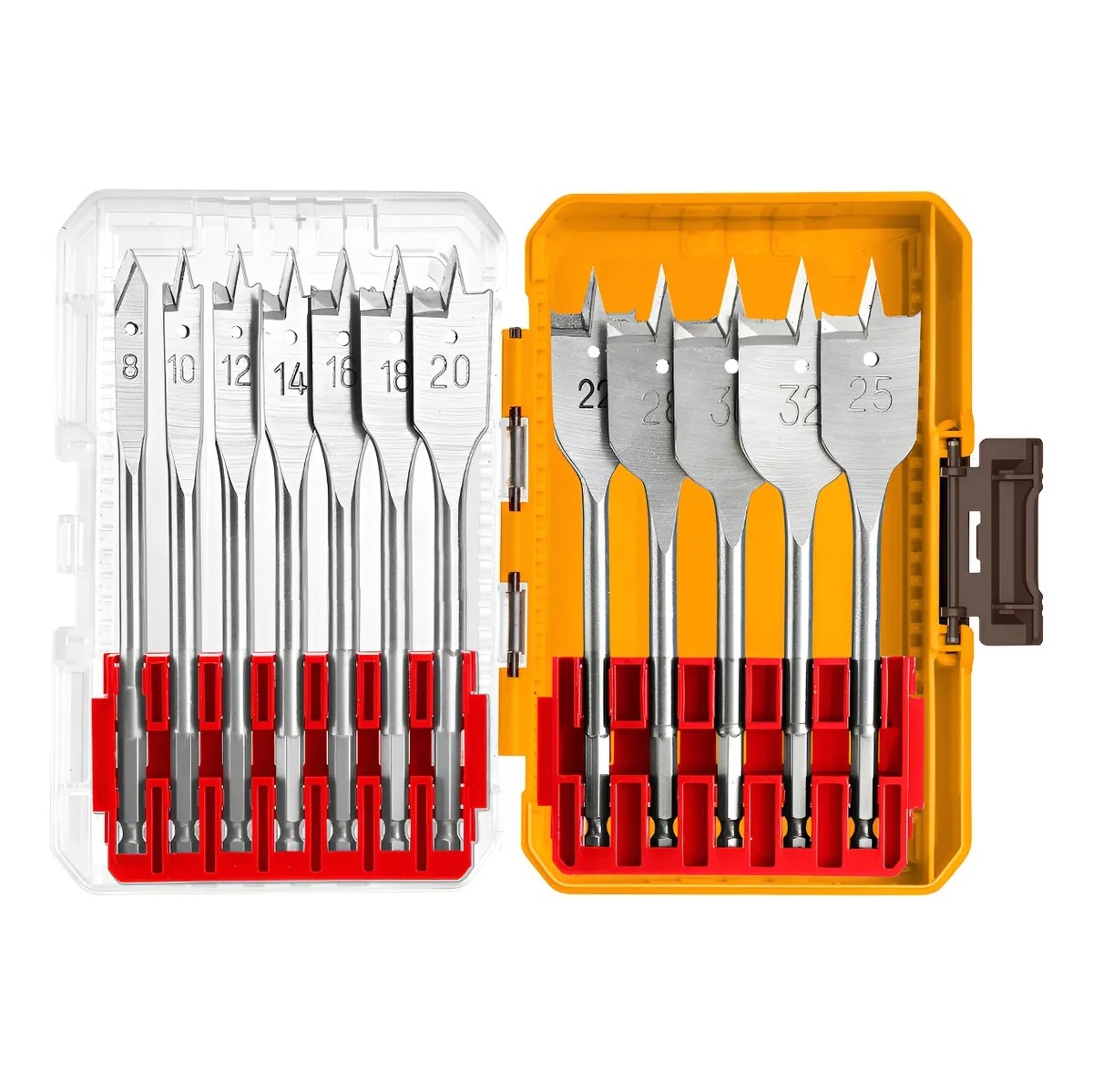 Conjunto Brocas Chatas pra Madeira com 12 pçs (8 A 32) Ingco AKDL1206 