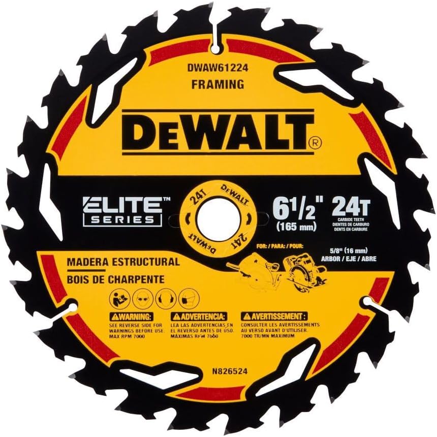 DISCO SERRA CIRCULAR ELITE SERIE 165mm 24D DWAW61224 DEWALT