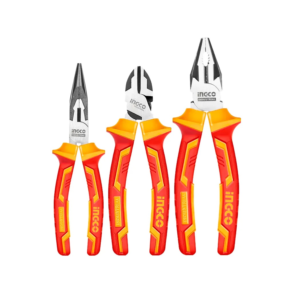 JOGO DE ALICATES ISOLADOS 1000v VDE 3 PEÇAS INGCO HIKPS28318 