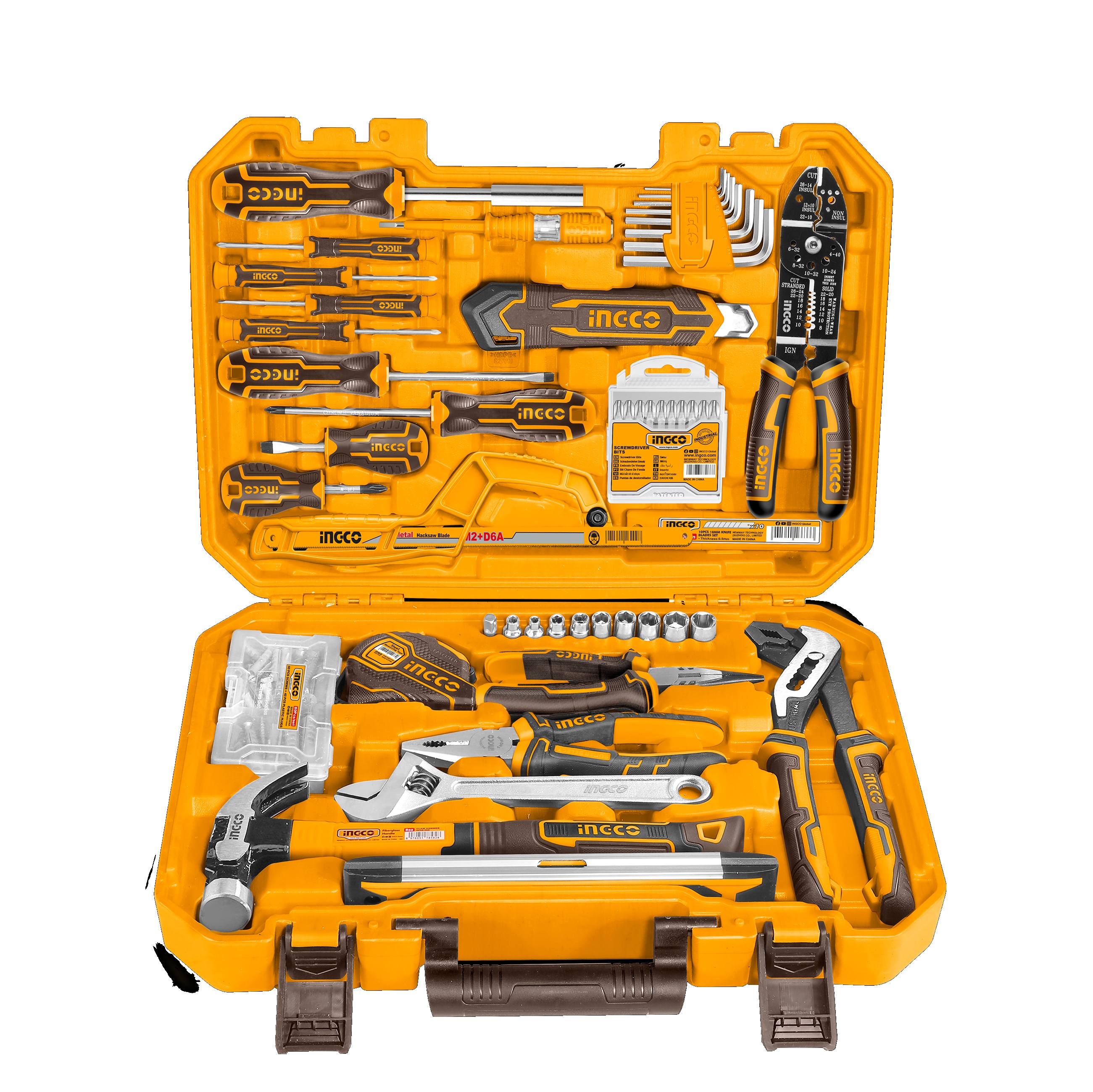 Jogo de Ferramentas Profissionais 168 Peças Ingco Hkthp2168 