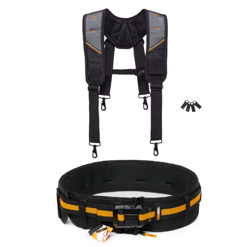 Kit Cinto Acolchoado + Suspensórios Profissional TOUGHBUILT 