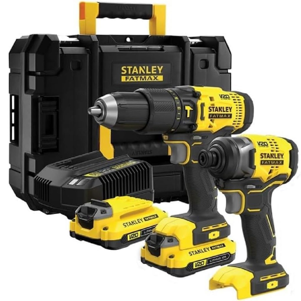 Kit Furadeira E Parafusadeira De Impacto Stanley Sbdi465d2t