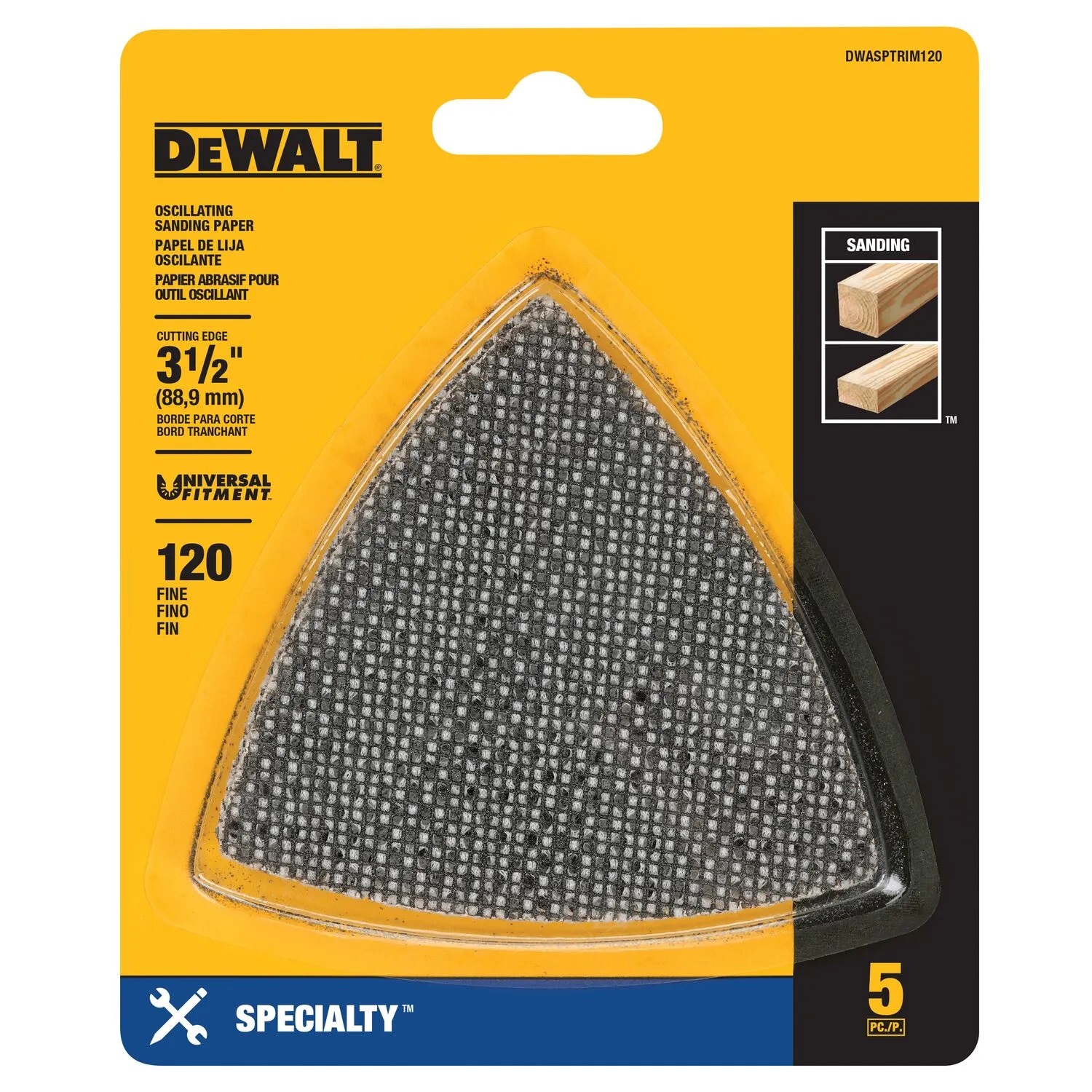 Kit Lixa Malha Abrasiva Oscilante GR 120 DWASPTRIM120 DEWALT