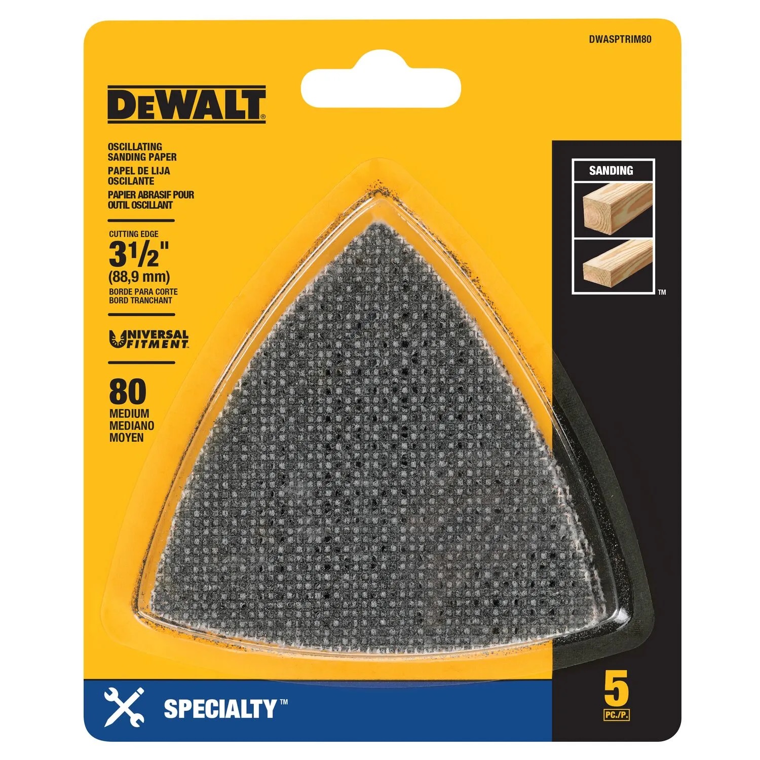 Kit Lixa Malha Abrasiva Oscilante GR 80 DWASPTRIM80 DEWALT