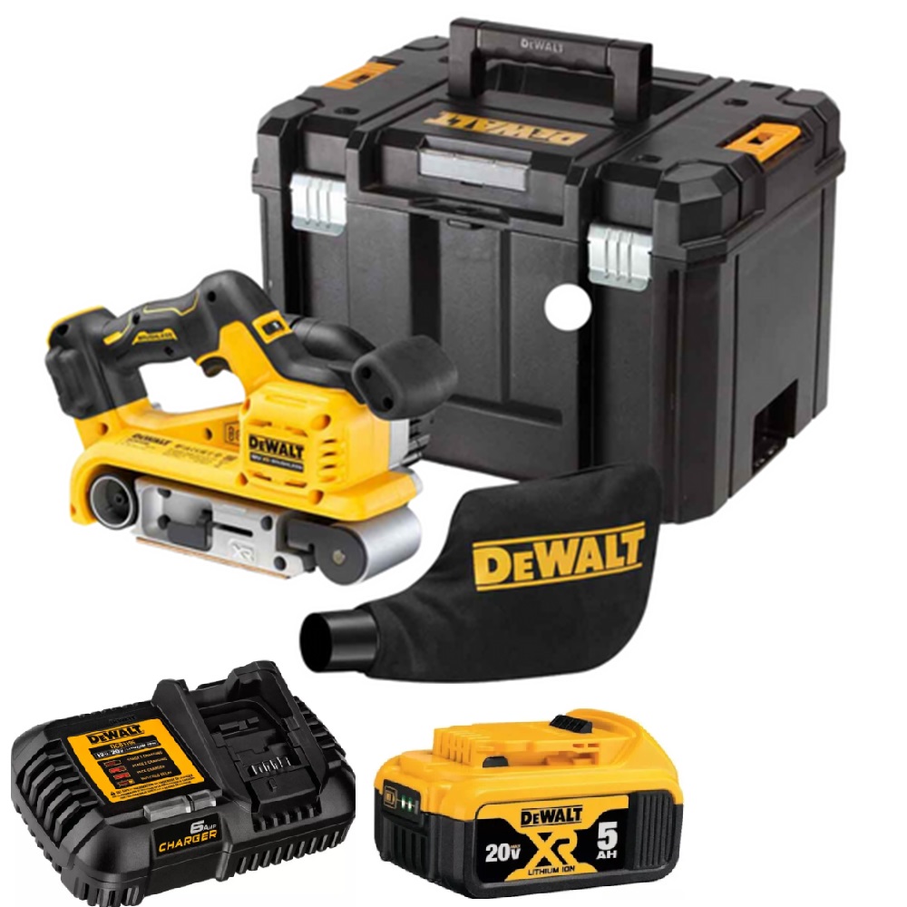 KIT LIXADEIRA CINTA A BATERIA 20V DCW220B + CAIXA DEWALT