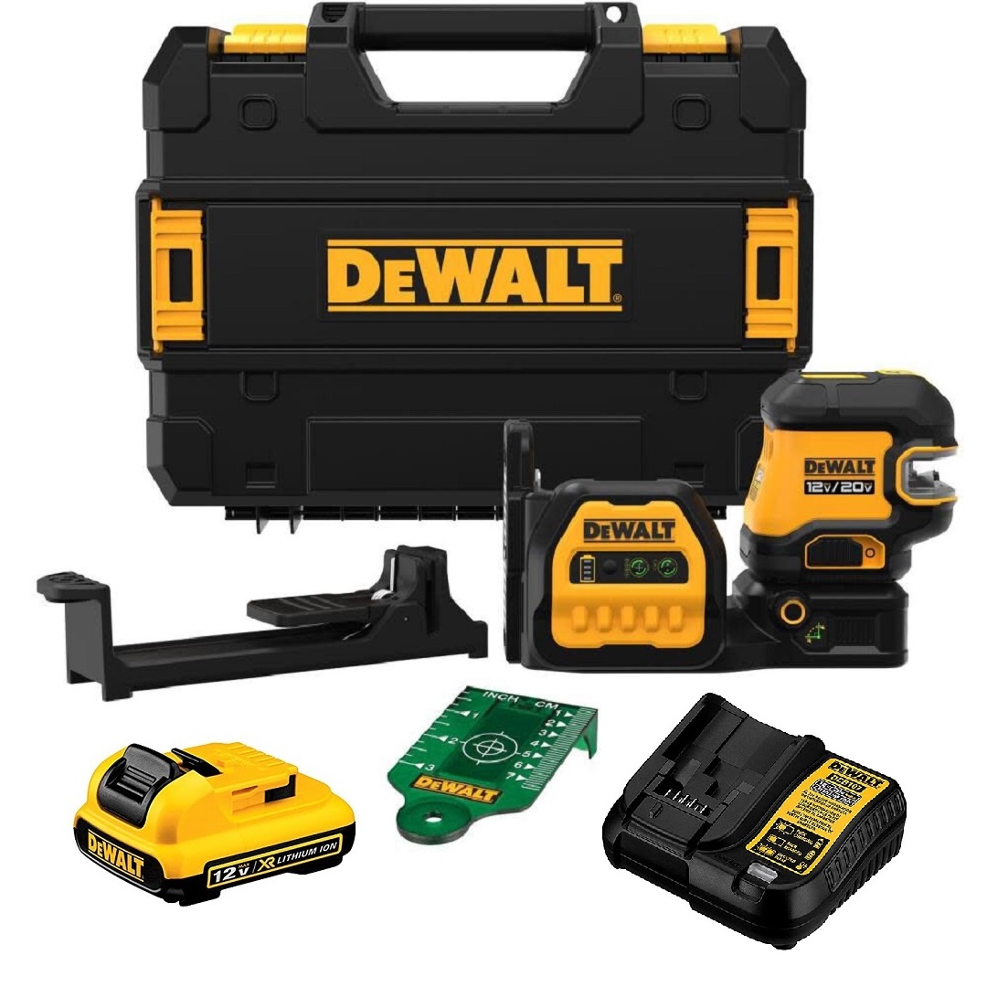 Kit Nível Laser 2P Verde Bateria 12V/20V DCLE34220GB Dewalt