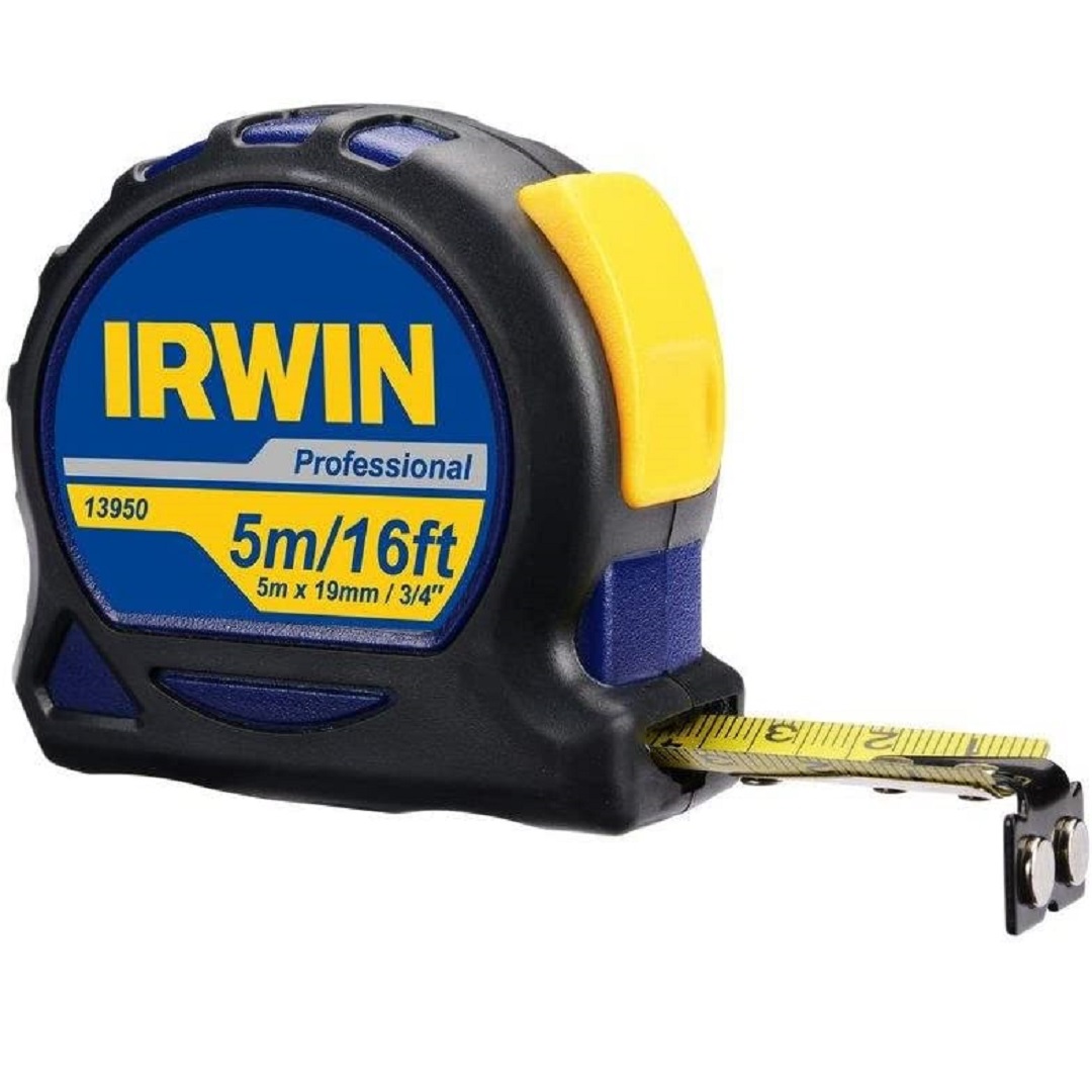 Trena Profissional Emborrachado 5m/19mm C/ Imã Iw13950 IRWIN