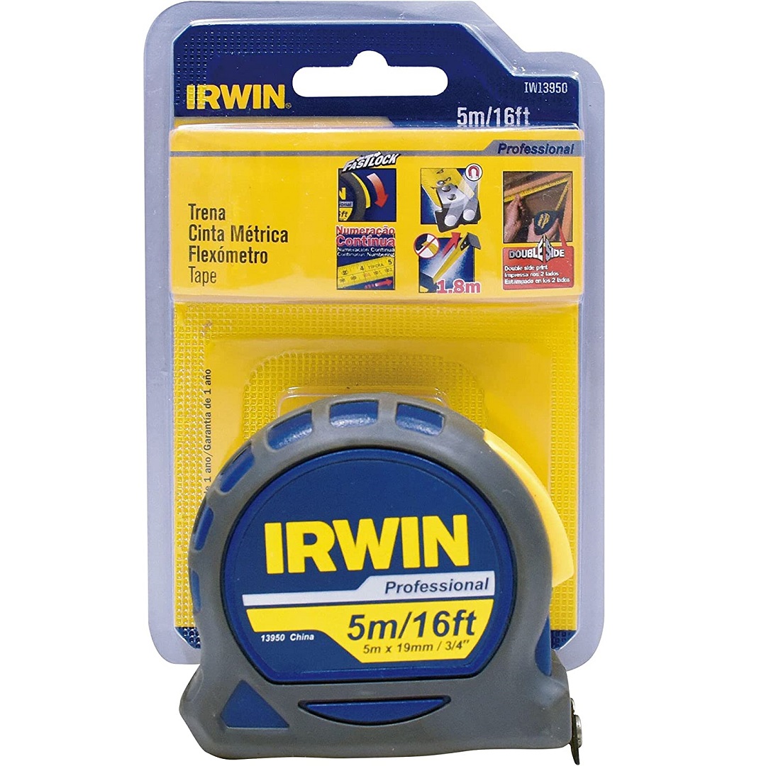 Trena Profissional Emborrachado 5m/19mm C/ Imã Iw13950 IRWIN - Facilita ...