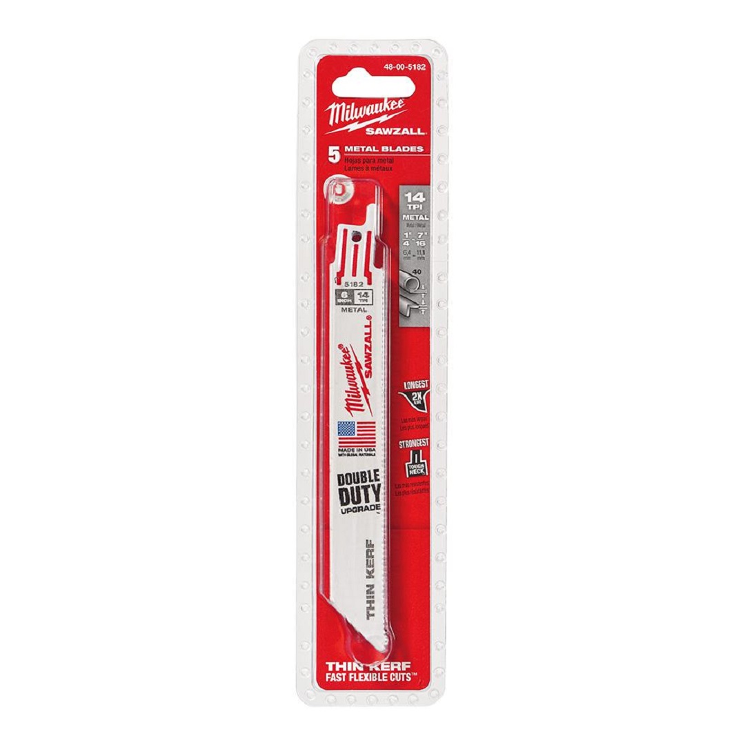 KIT LÂMINA SERRA SABRE 6" 14D METAL 5 PEÇAS 48-00-4782 MILWAUKEE