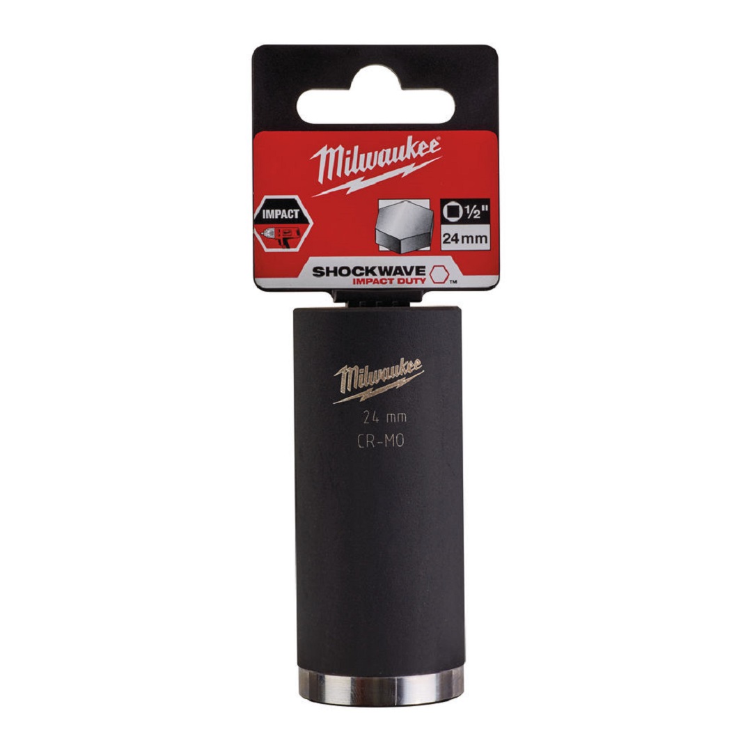 SOQUETE IMPACTO LONGO ENCAIXE 1/2" X 24MM 4932352857 MILWAUKEE