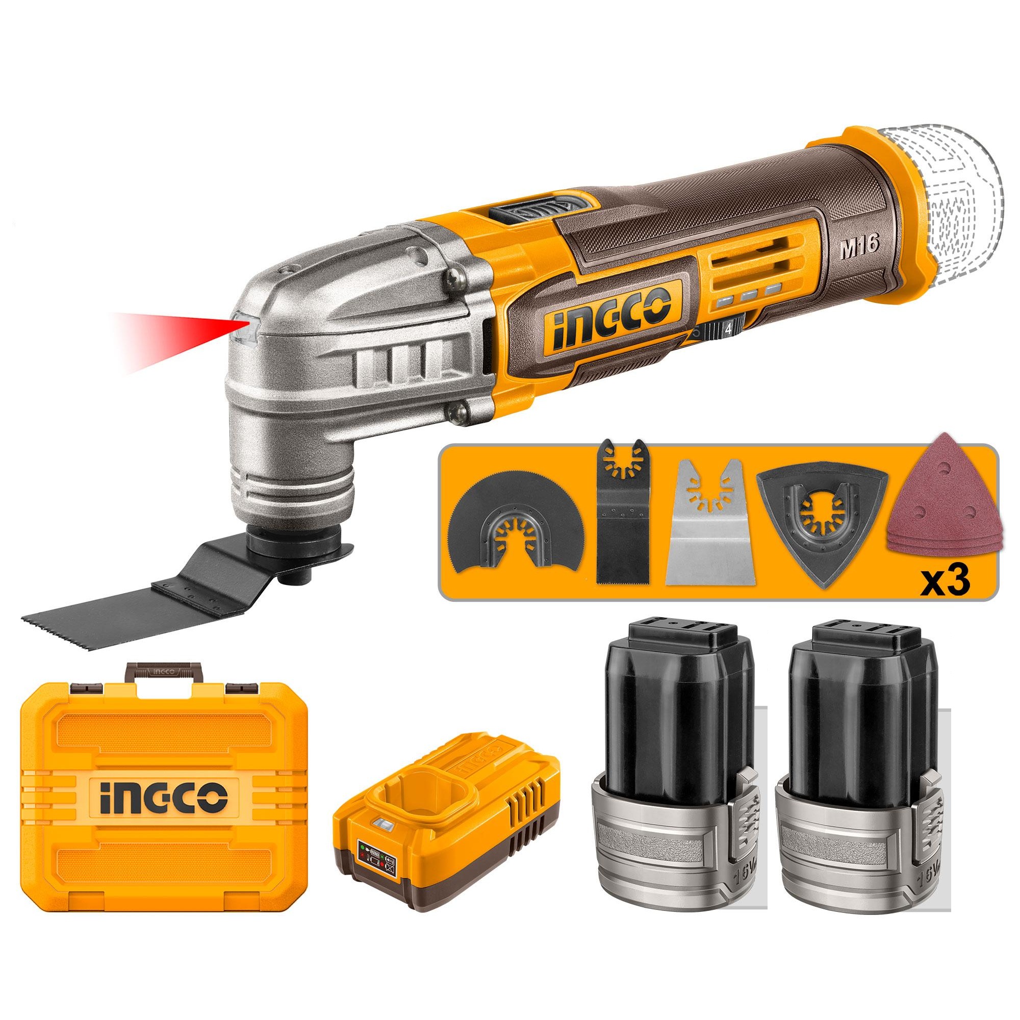 KIT MULTICORTADORA OSCILANTE À BATERIA 16V INGCO CMLI16222 