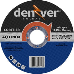 Disco Corte Extra Fino (ZR) Aço Inox 4.1/2" - 25Pçs Denver