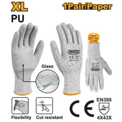 Luva Anti Corte com Palma PU XL (GG) HGCG02-XL INGCO