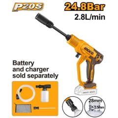 Lavadora Pressão Portátil a Bateria 20v Ingco 20v Cpwli2036 