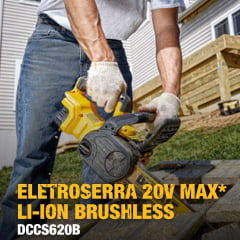 Motosserra elétrica bateria 20V Brushless DCCS620 B DeWalt