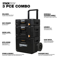 Kit 03 Módulos Caixas de Ferramentas StackTech TOUGHBUILT