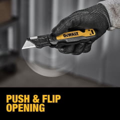 ESTILETE DOBRÁVEL PUSH&FLIP C ARMAZENAMENTO DWHT10992 DEWALT