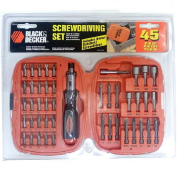 Conjunto Chave Catraca Com 45 Acessórios 71-945 LA Black+Decker