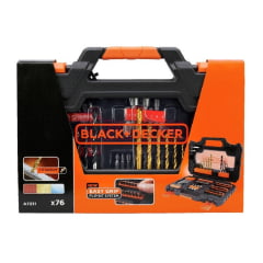 KIT BROCAS BITS E PONTAS 76 PEÇAS A7231 XJ BLACK+DECKER