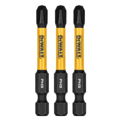 KIT PONTAS BIT PHILIPS PH1 PH2 PH3 FLEXTORQ 09 PEÇAS DEWALT