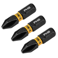 KIT PONTAS BIT PHILIPS PH2 FLEXTORQ 07 PEÇAS DEWALT