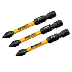 PONTA BIT PHILIPS PH1 57MM C/03 FLEXTORQ DWAF2PH1IR3 DEWALT 