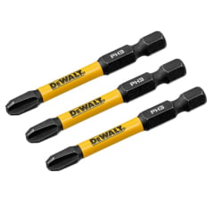 PONTA BIT PHILIPS PH2 57MM C/03 FLEXTORQ DWAF2PH3IR3 DEWALT