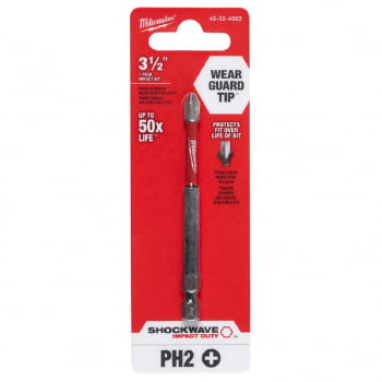 Kit 02 Pontas Bit Philips Ph2 x 89mm + 3 pontas philips Ph2 x 50mm  Milwaukee