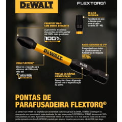 PONTA BIT PHILIPS PH2 X 150MM C/1 FLEXTORQ DWAF6PH2IR DEWALT