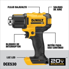 Soprador Térmico 20v Max 532ºc Sem Bateria Dce530 b Dewalt