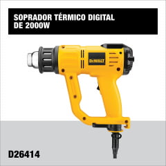 SOPRADOR TÉRMICO DIGITAL 2000W 50/600C 220V D26414-B2 DEWALT